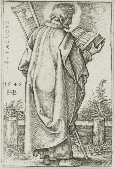 St. James Minor, plåt 3 från De tolv apostlarna av Hans Sebald Beham