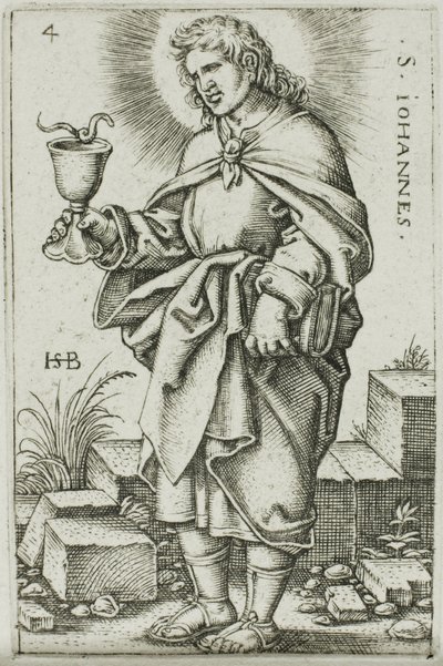 St. John, plåt 4 från De tolv apostlarna av Hans Sebald Beham