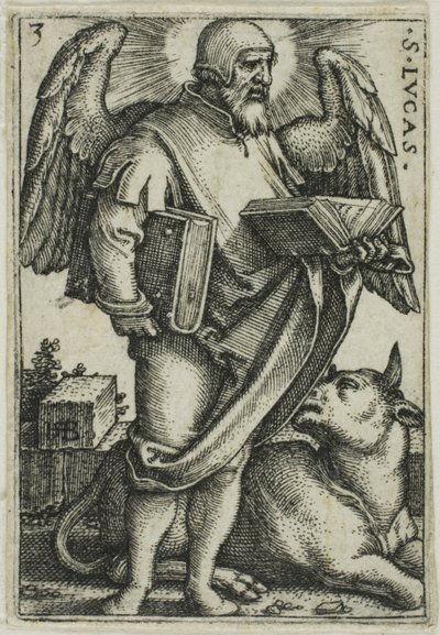 St Luke, från De fyra evangelisterna av Hans Sebald Beham