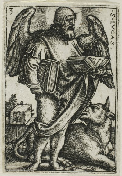 Lukas, från De fyra evangelisterna av Hans Sebald Beham