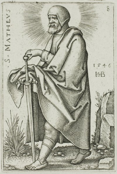 Matteus, plåt 8 från De tolv apostlarna av Hans Sebald Beham