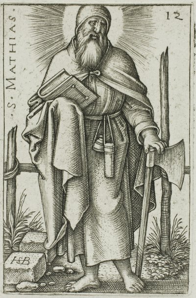 S:t Mattias, plåt 12 från De tolv apostlarna av Hans Sebald Beham
