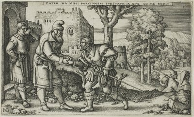 The Departure of the Prodigal Son, första delen av The History of the Prodigal Son av Hans Sebald Beham