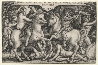 The Labours of Hercules: Hercules Abducting Iole, 1544. av Hans Sebald Beham