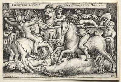The Labours of Hercules: Hercules erövrar Troy av Hans Sebald Beham