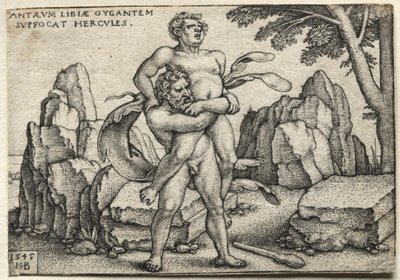Herkules krossar Antaeus av Hans Sebald Beham