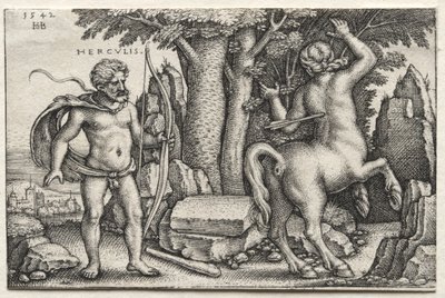 Herkules och Nessus av Hans Sebald Beham