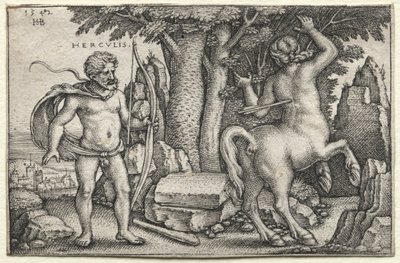 Herkules och Nessus, 1542. av Hans Sebald Beham