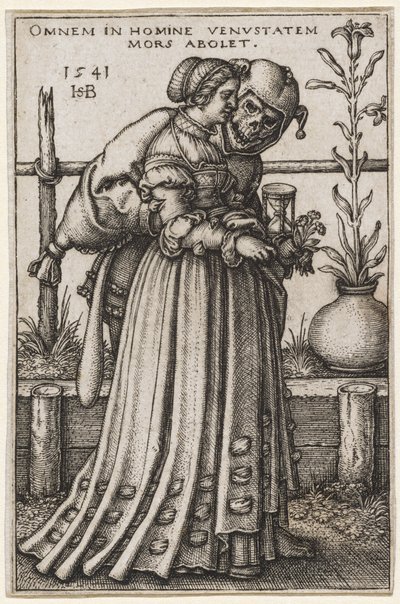 The Lady and Death, 1541 (kopparstick) av Hans Sebald Beham