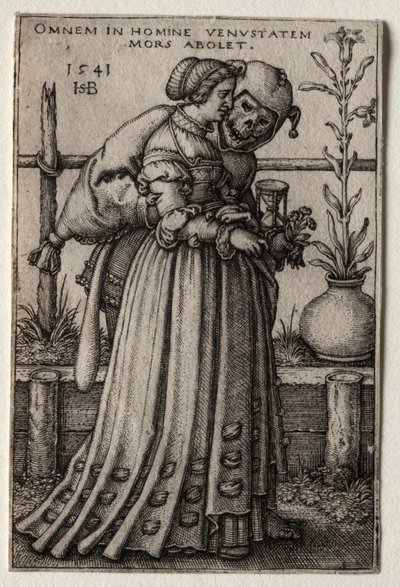 The Lady of Death maskerad som en dåre, 1541. av Hans Sebald Beham