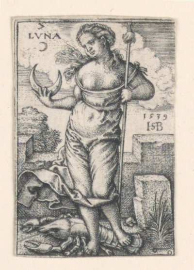 Månen, från De sju planeterna av Hans Sebald Beham