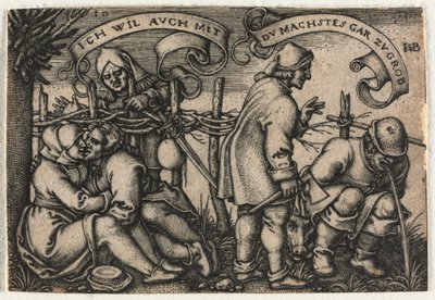 Bondbröllopet eller de tolv månaderna: nr 10, 1546. av Hans Sebald Beham