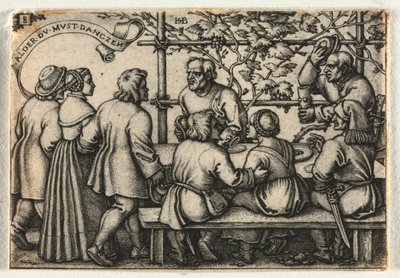 Bondbröllopet eller de tolv månaderna: nr 8, 1546. av Hans Sebald Beham
