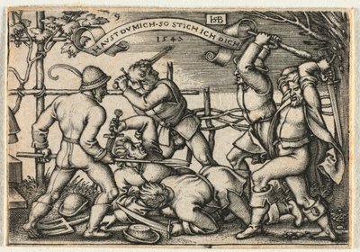 Bondbröllopet eller de tolv månaderna: nr 9, 1547. av Hans Sebald Beham