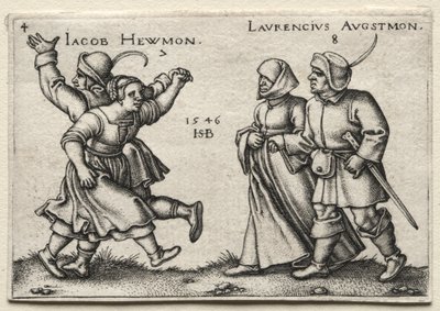 Byns bröllop: Jacob Hewmon Lawrencius Augstmon, 1546. av Hans Sebald Beham