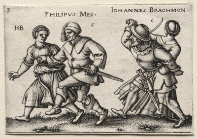 Byns bröllop: Philipus Mei / Johannes Brachmon av Hans Sebald Beham