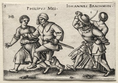 Byns bröllop: Philipus Mei Johannes Brachmon, 1546. av Hans Sebald Beham