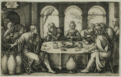 Bröllopet på Cana av Hans Sebald Beham