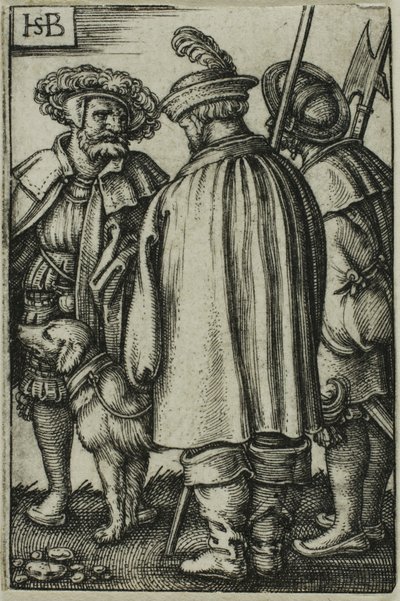 Tre soldater och en hund av Hans Sebald Beham