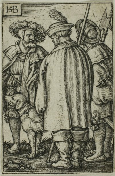 Tre soldater och en hund av Hans Sebald Beham