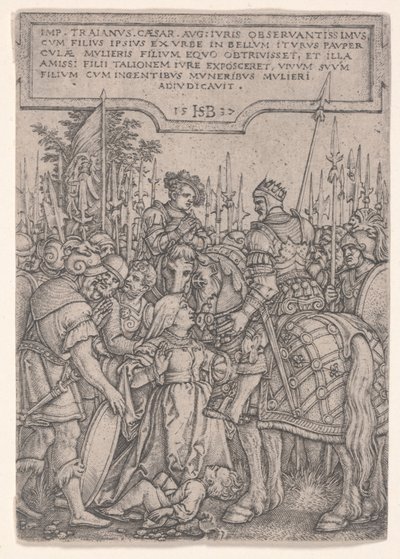 Trajanus rättvisa av Hans Sebald Beham