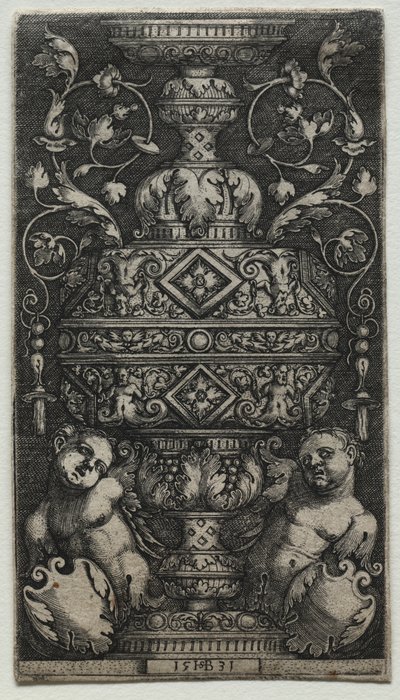 Vas Dekorerad Med Barn av Hans Sebald Beham