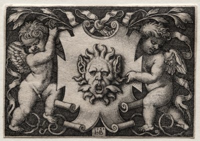 Vinjett med mascaron av Hans Sebald Beham