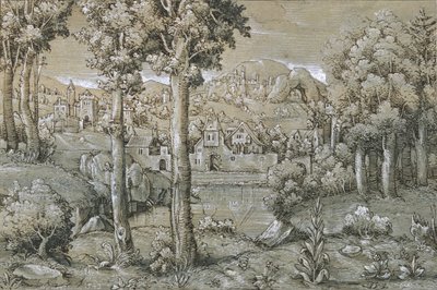 Imaginärt landskap, 1543. av Hans Sebald Lautensack