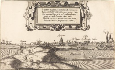 Utsikt över Nürnberg från öster [vänster sektion], 1552. av Hans Sebald Lautensack