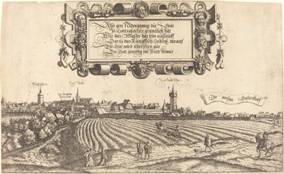 Utsikt över Nürnberg från väster [höger sektion], 1552. av Hans Sebald Lautensack