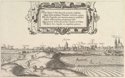 Utsikt över Nürnberg, österut, vänster skylt, 1552. av Hans Sebald Lautensack