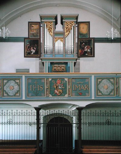 Orgel i klostret, c.1641 av Hans Sichelbein Sichelbein