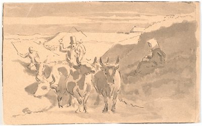 En drivande tjur i en gropa av Hans Smidth
