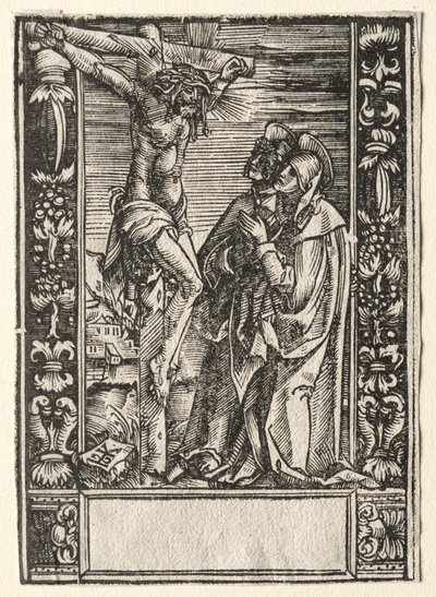 St. Maria och St. Johannes före korset. av Hans Springinklee