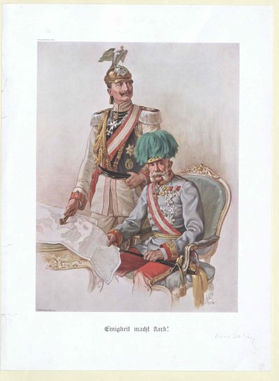 Tysk kejsare och kung av Preussen Vilhelm II av Hans Stalzer