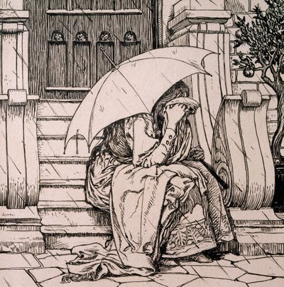 Illustration till saga av Hans Christian Andersen (1805-1875) av Hans Tegner