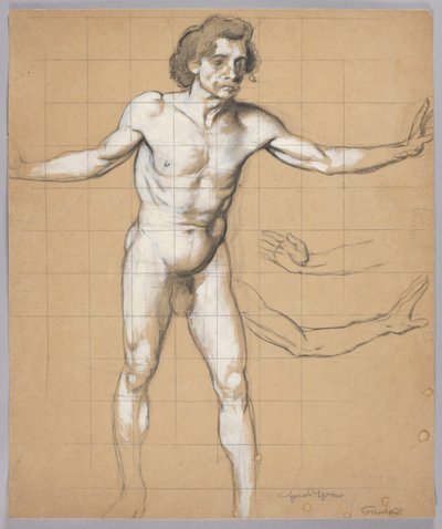 Manlig roll – studie till rollfiguren Siegfried av Hans Thoma
