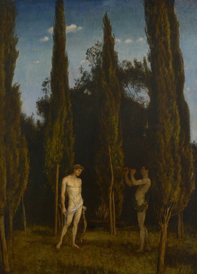Apollo och Marsyas av Hans Thoma