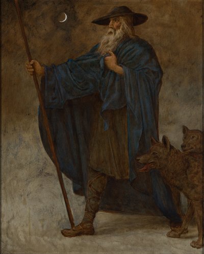 December (Wotan med vargar) av Hans Thoma