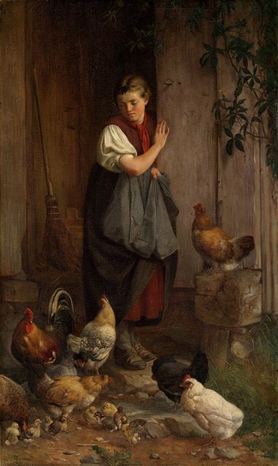 Matning av höns av Hans Thoma