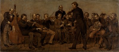 Lantlig musikkapell av Hans Thoma