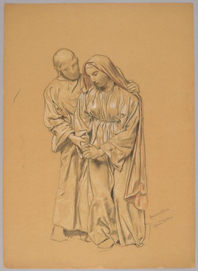 Maria med Johannes evangelisten av Hans Thoma