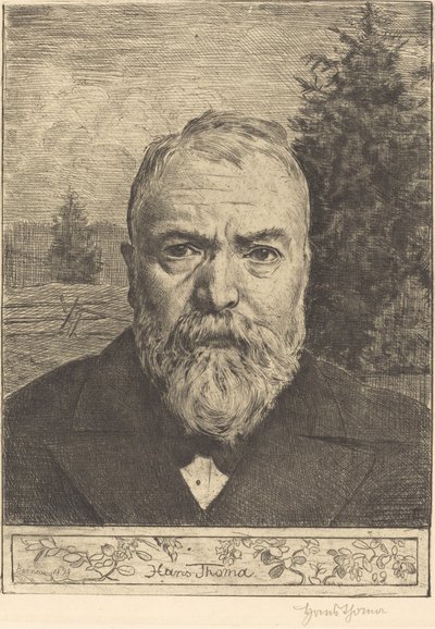 Självporträtt II av Hans Thoma