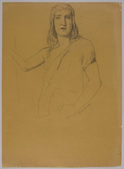 En studie av den helige Johannes Döparens gestalt av Hans Thoma