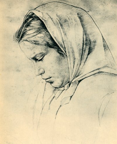 Konstnärens syster Agathe, 1866, 1943. av Hans Thoma