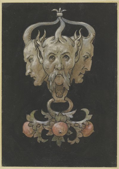 Tre satyrmasker av Hans Thoma