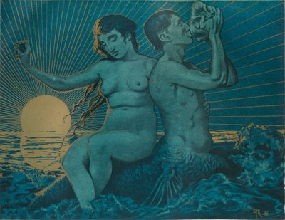 Triton och Nereide, 1895 av Hans Thoma
