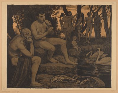 Kväll (skogsidyll) av Hans Thoma
