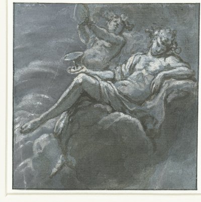 Bacchus med en drinkskål och en Sileen av Hans Ulrich Franck