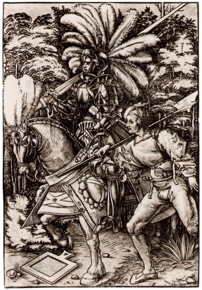 Knight och Halberdier av Hans Wechtlin